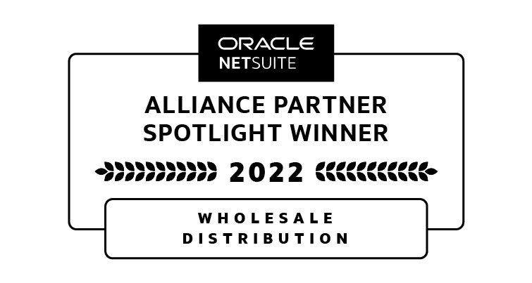 2022 Oracle NetSuite Alliance Partner Award for Wholesale Distribution